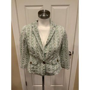 Light Green Floral Lace Blazer Jacket